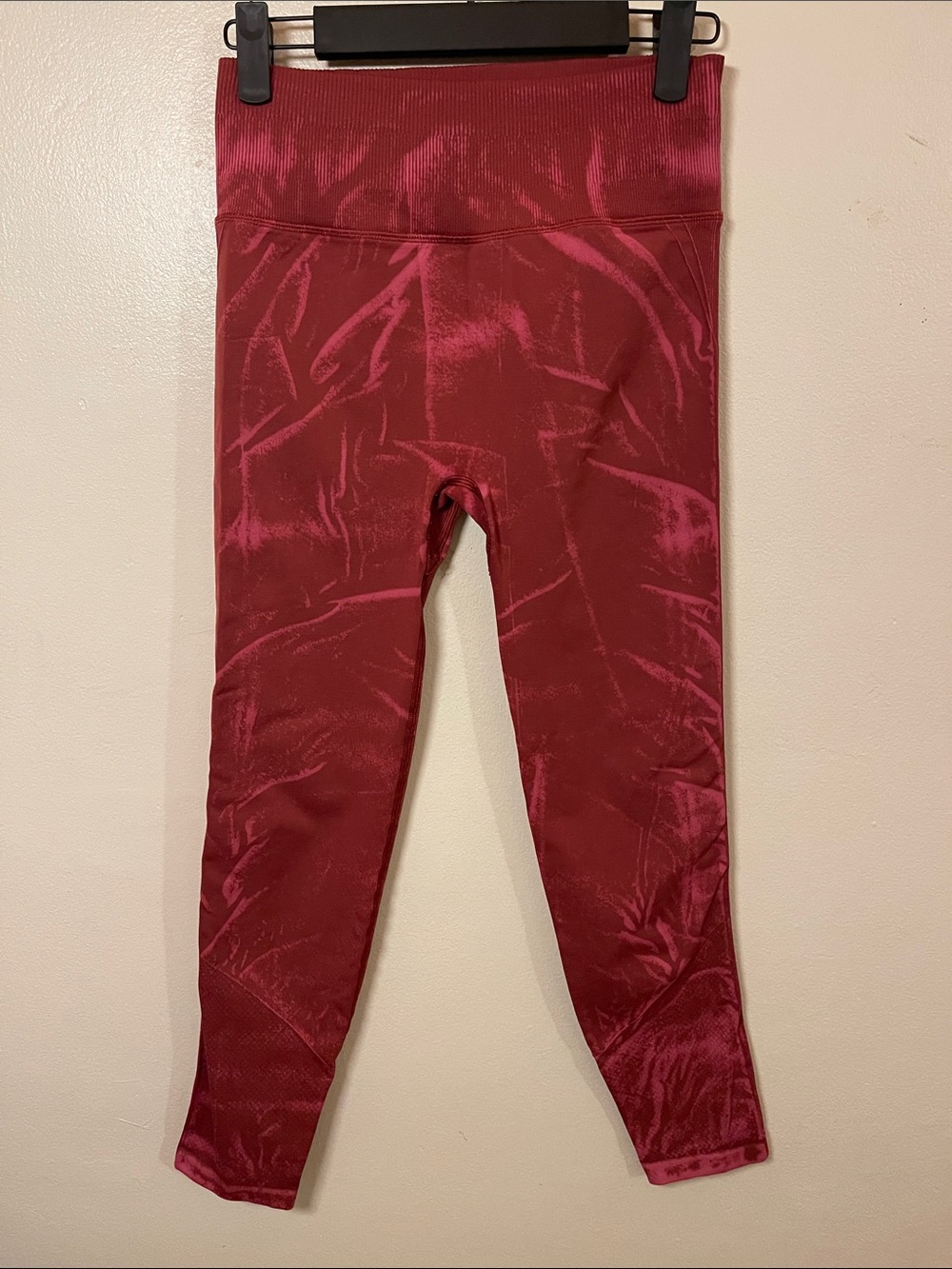 lululemon athletica wine-red high-waist leggings